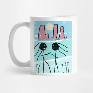 Kids in the City Stick Figure Mug